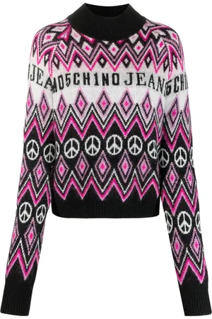 Moschino Logo-print high-neck jumper