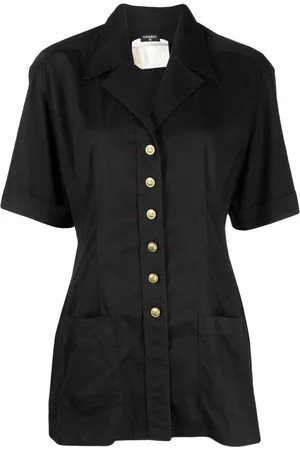 CHANEL CC-buttoned cotton shirt