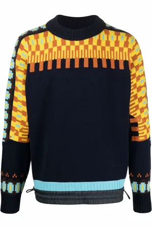 SACAI Intarsia-knit jumper