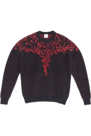 MARCELO BURLON Fluid Wings intarsia-knit jumper