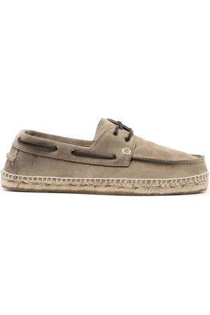 MANEBI Lace-up suede espadrilles
