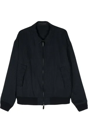 Giorgio Armani Striped zip bomber jacket