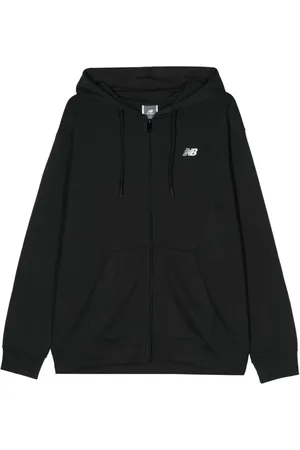 New Balance Embroidered-logo zipped hoodie