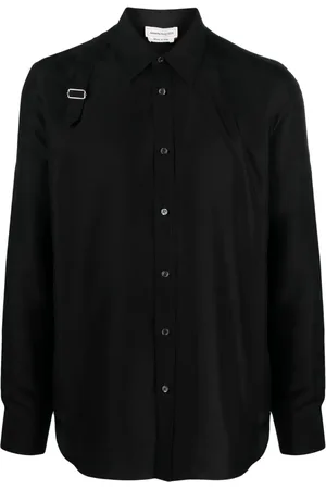 Alexander McQueen Harness-detail silk shirt