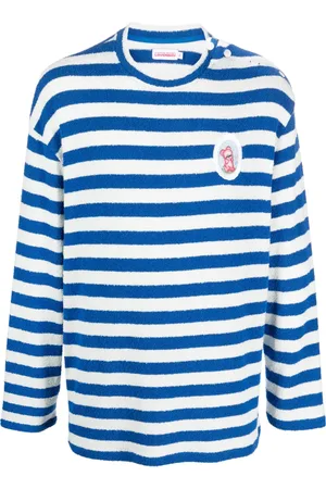 Charles Jeffrey Loverboy Envelope Neck striped sweatshirt