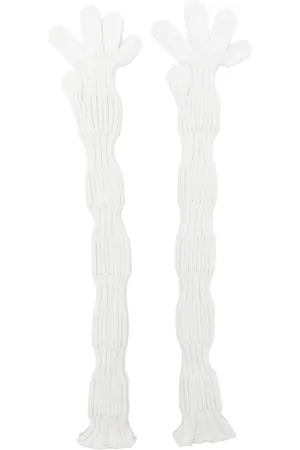 CFCL Glitter-detail ribbed-knit gloves
