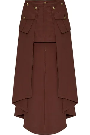 VERSACE Asymmetric-hem midi skirt