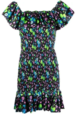 Msgm Amazing Berries jacquard mini dress