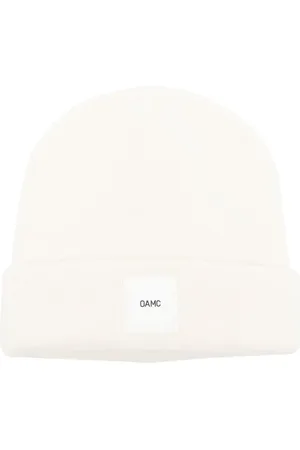 OAMC Logo-patch ribbed-knit beanie