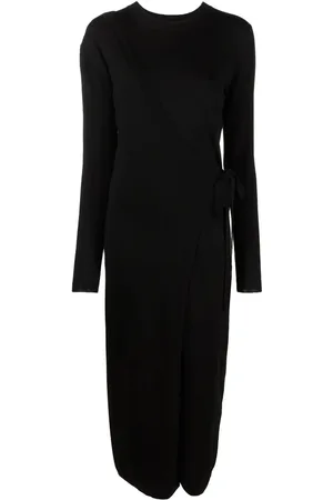 Totême Side-tie wool midi dress