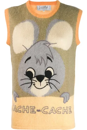 JC DE CASTELBAJAC Cartoon motif knitted vest
