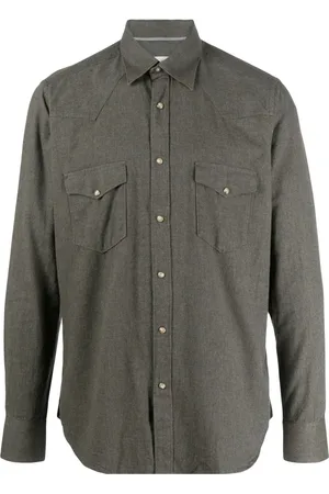Tintoria Mattei Long-sleeved buttoned cotton shirt