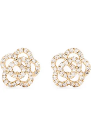EF Collection 14kt yellow Rose diamond stud earrings