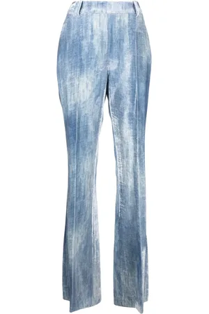ERMANNO SCERVINO High-waist bootcut velvet trousers