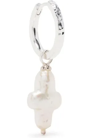 Dower and Hall Pearl cross single hoop