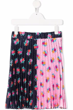 Msgm Floral-print pleated skirt