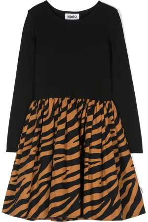 Molo Casie zebra-print flared dress