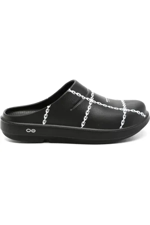 UNDERCOVER Graphic-print platform clogs