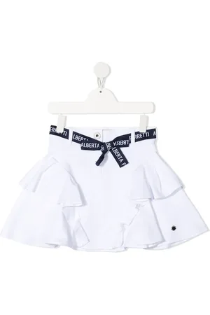 Alberta Ferretti Ruffle-trim belted skirt