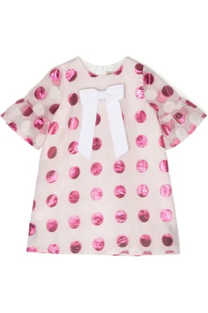 HUCKLEBONES LONDON Bow-detail polka dot-print dress