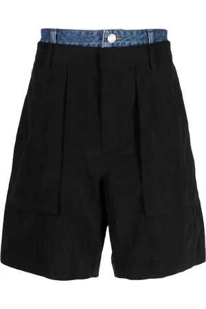 JUUN.J Layered pleated bermuda shorts