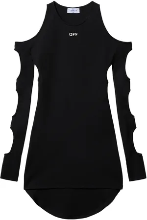OFF-WHITE Cut-out long-sleeved dress