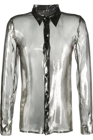 SAPIO Lamé-effect long-sleeved shirt