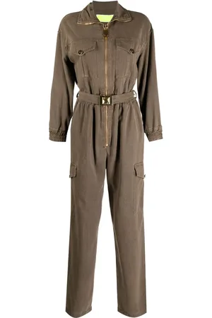 Elisabetta Franchi Logo-plaque belted jumpsuit