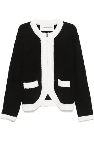 Andersson Bell B & W zip-up cardigan