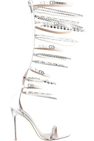 Stuart Weitzman Crystal-embellished 120mm sandals