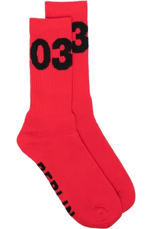 032c Intarsia-knit ankle socks