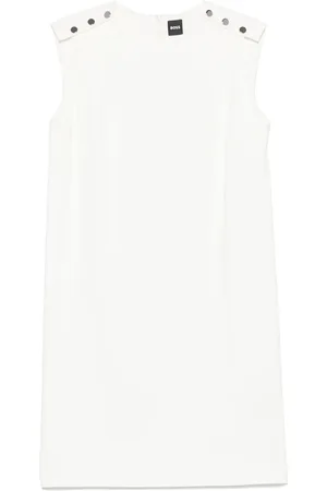 HUGO BOSS Buttoned-shoulders mini dress