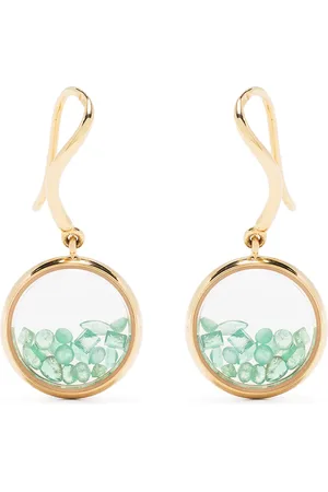 Aurélie Bidermann 18kt yellow emerald Chivor earrings