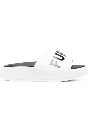 Furla Logo-print leather slides