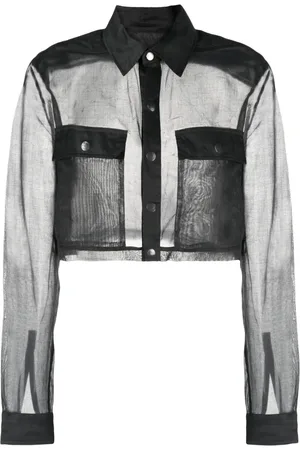 Rick Owens Semi-sheered cropped shirt