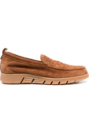 Etro Interwoven-panel leather loafers