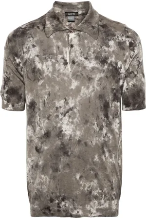 AVANT TOI Abstract-print ribbed polo shirt