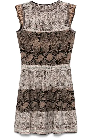 Alexander McQueen 2000s snakeskin-print dress