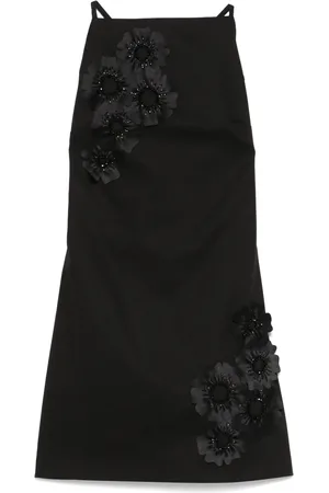 Msgm Floral-appliqué mini dress