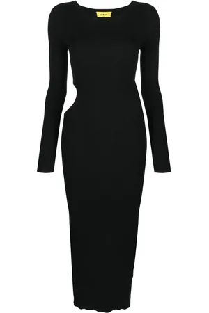 AERON Cut-out rib-knit maxi dress