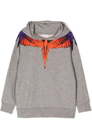MARCELO BURLON Wings-print cotton-blend hoodie