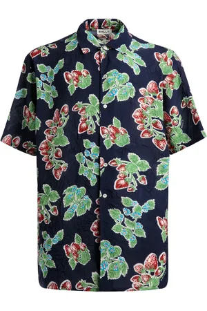 Bally Floral-print crinkled shirt