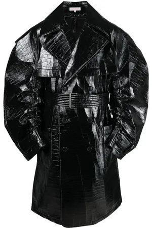 WALTER VAN BEIRENDONCK Oversized-cut belted-waist coat