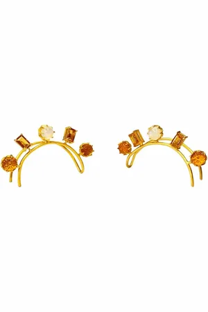 Akansha Sethi Roshni moonstone and citrine ear cuffs