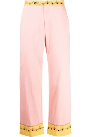 BODE Crystal-embellished cropped trousers
