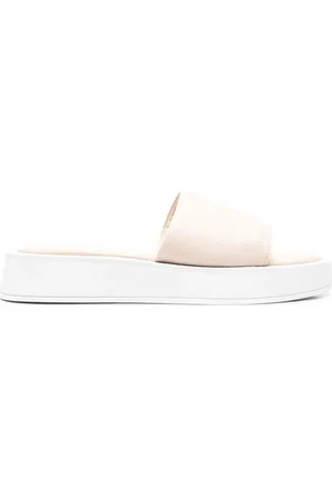 Calvin Klein Monogram-vamp chunky sole slides