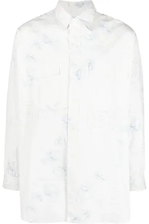 YOHJI YAMAMOTO Floral-print cotton shirt