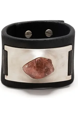 PARTS OF FOUR Amulet sunstone leather bracelet