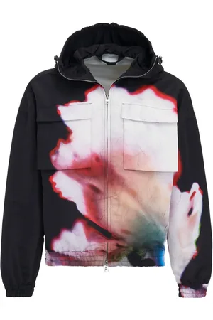Alexander McQueen Solarised Flower hooded jacket