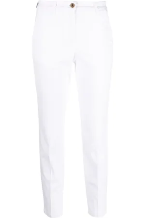 Jacob Cohen Logo-embroidered cropped trousers